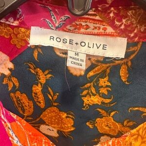Rose & Olive Multicolor Floral Top